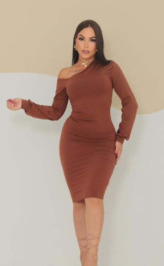 Asymmetrical collar stretch dress